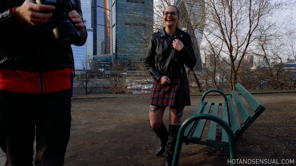 Young vagina close up tease in street upskirt video